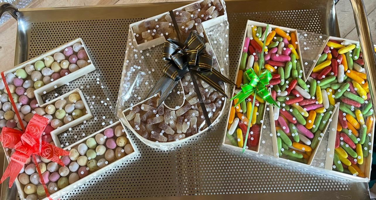 Wooden fillable letters